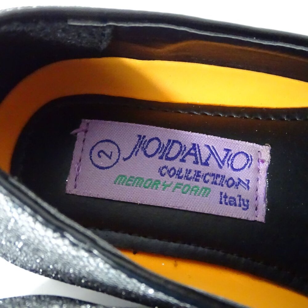 Jodano Collection Memory Foam Loafers Boys Size 2 Silver Glitter Slip On Shoes - Picture 4 of 10